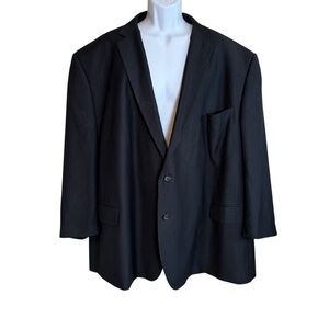 Warren Sewell Barron Portly Black Stripe Suit Jacket Blazer 60R Executive Office